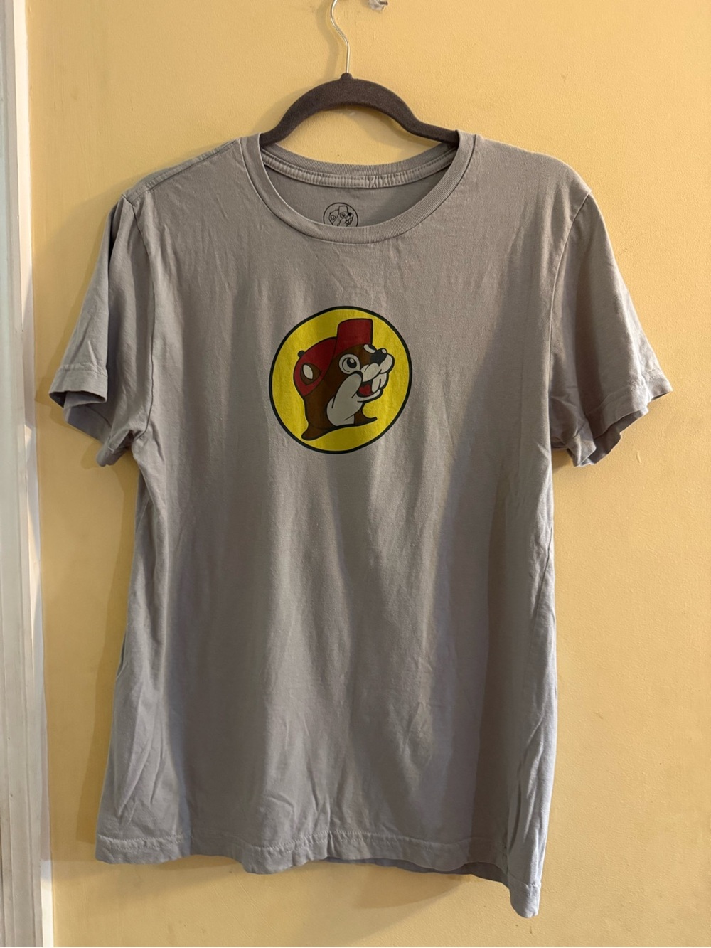BUC-EES Gray Graphic Cotton Tee purchased from store, Medium